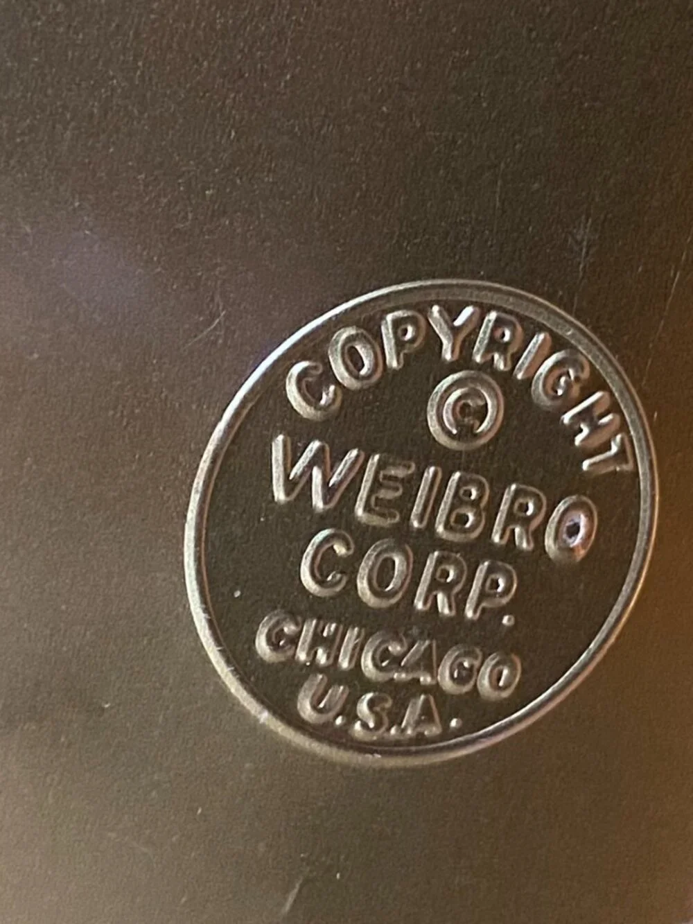 Weibro Vintage 60's Embossed Romantic Trash Can Gold Metal Waste Basket MCM 13